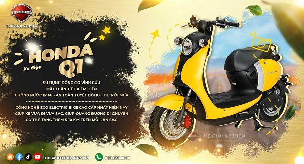 Xe M&aacute;y Điện Honda Q1