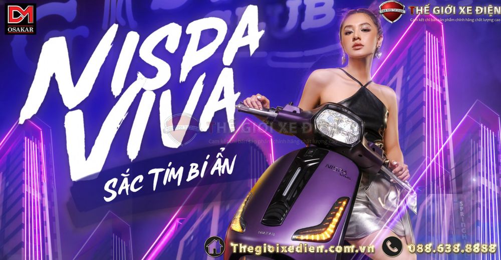 Osakar Nispa Viva 2025: Xe điện thời trang, năng động cho học sinh